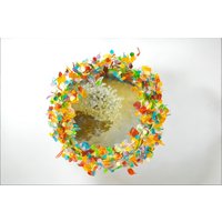 Runder Dekorativer Wandspiegel Mit Bunten Blumen Und Blättern Led-Licht von yehudalight