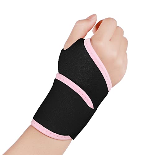 yeloumiss Handgelenk Bandagen 1 Paar Verstellbare Handgelenkstütze Karpaltunnel Bandage für Sportschutz Arthritis Tendinitis Schmerzlinderung, Einheitsgröße für linke oder rechte Hand (Rosa) von yeloumiss