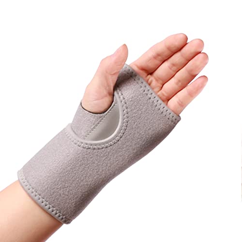 Handgelenkbandage Handgelenkschiene Elastische Verstellbare Handgelenkstütze für Sport Verstauchungen, Arthritis, Sehnenentzündung, Karpaltunnelsyndrom Einheitsgröße 1 Stücke (Linke Hand, Grau) von yeloumiss