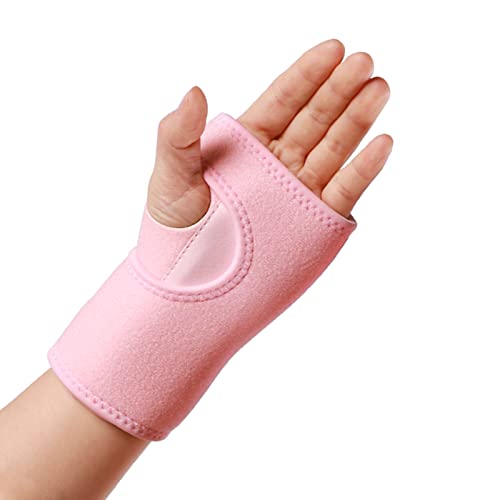 Handgelenkbandage Handgelenkschiene Elastische Verstellbare Handgelenkstütze für Sport Verstauchungen, Arthritis, Sehnenentzündung, Karpaltunnelsyndrom Einheitsgröße 1 Stücke (Linke Hand, Rosa) von yeloumiss