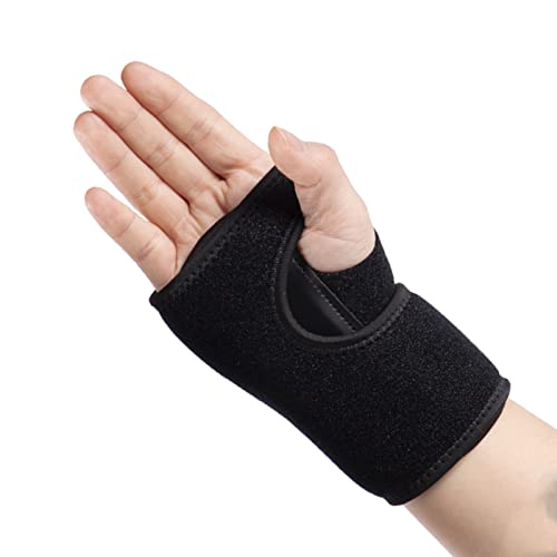 Handgelenkbandage Handgelenkschiene Elastische Verstellbare Handgelenkstütze für Sport Verstauchungen, Arthritis, Sehnenentzündung, Karpaltunnelsyndrom Einheitsgröße 1 Stücke (Rechte Hand, Schwarz) von yeloumiss