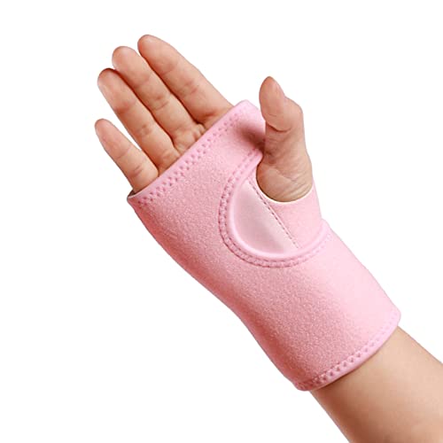 Handgelenkbandage Handgelenkschiene Elastische Verstellbare Handgelenkstütze für Sport Verstauchungen, Arthritis, Sehnenentzündung, Karpaltunnelsyndrom Einheitsgröße 1 Stücke (Rechte Hand, Rosa) von yeloumiss