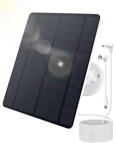 5W Solarpanel für Ring Kamera – Hochleistungs Solarmodul, IP65 Wasserdicht & Langlebig, Solar Panel für Ring Stick Up Cam/Pro Batterie,Spotlight Cam/Pro/Plus Batterie, 360° Verstellbare Halterung (1) von yerfkan