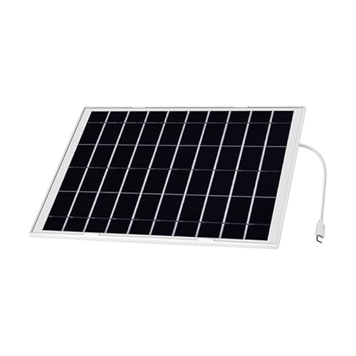 8W Solarpanel für Überwachungskamera Aussen Akku – IP65 Solar Panel mit 3‑in‑1 USB‑C/Micro/DC, inkl. 360° Halterung & 3 m Kabel, 5V Solarmodul kompatibel mit Arlo, Reolink, Blink, Eufy & Ring Kamera von yerfkan
