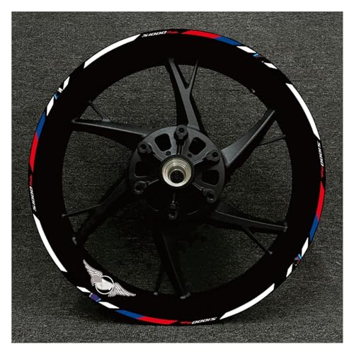 Motorrad 17" Reflektierendes Felgenband Aufkleber Streifen Aufkleber Für HP4 S1000RR S1000 RR 2009 2010 2011 2012 2013 2014 2015 2016-2022 (Farbe : J) von yhnbjkl