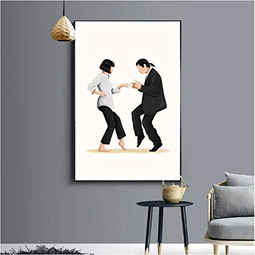 Pulp Fiction Dance Poster Kunstdruck Klassisches Filmplakat Abstrakte Minimalistische Wandkunst Leinwand Malerei Wandbild Wohnkultur 50x70cm Ohne Rahmen von yhnjikl