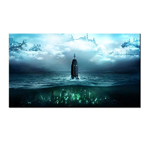 yhyxll Beliebtes Online-Spiel Bioshock Poster HD-Druck Leinwandbild Wohnzimmer Bilder Dekoration Druck auf Leinwand-50X100Cm Kein Rahmen von yhyxll