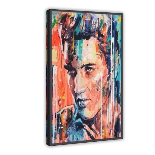 yiili Rocksänger Elvis Presley Poster (1) Leinwandposter Schlafzimmer Dekor Sportlandschaft Büro Zimmer Dekor Geschenk Rahmenstil 60 x 90 cm von yiili