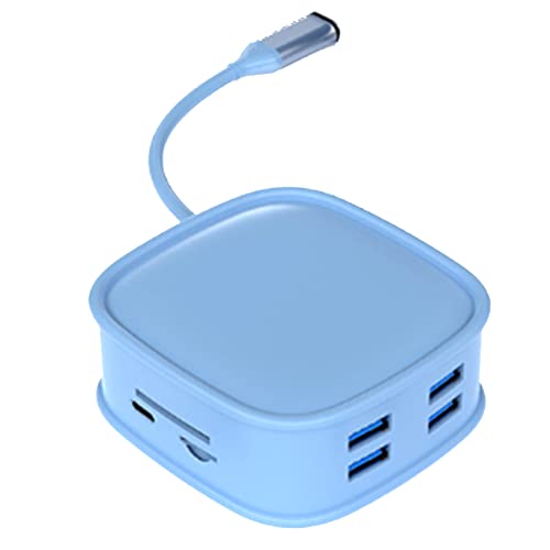 yilin 10-in-1 USB 3.0 C Hub-Adapter Typ-C auf 4K – kompatibel RJ45 LAN Ethernet Mulit USB Daten 100 W PD-Hub Splitter (B) von yilin