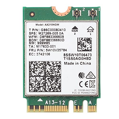 yilin AX210 AX210NGW Netzwerkkarte M.2 NGFF 2.4Ghz/5G WI-FI 6E 2400Mbps WiFi Karte 802.11Ax Bluetooth 5.2 WiFi Adapter yilin AX210 AX210NGW Netzwerkkarte M.2 NGFF 2.4Ghz/5G WI-FI 6E 2400Mbps WiFi Karte 802.11Ax Bluetooth 5.2 WiFi Adapter von yilin