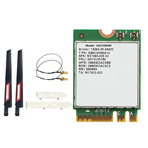 yilin AX210 AX210NGW WiFi-Karte + Antenne WIFI 6E Bluetooth 5.2 2,4 GHz 5 GHz 3000 Mbps M.2 Wireless Adapter 802.11 Ax Netzwerkkarte yilin AX210 AX210NGW WiFi-Karte + Antenne WIFI 6E Bluetooth 5.2 2,4 GHz 5 GHz 3000 Mbps M.2 Wireless Adapter 802.11 Ax Netzwerkkarte von yilin