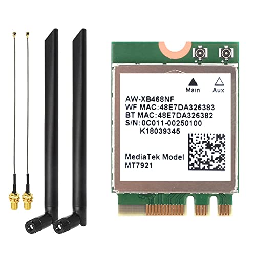 yilin MT7921 WIFI6 2,4G 5G Gigabit-Netzwerkkarte Desktop-Computer Laptop Integrierte Drahtlose Netzwerkkarte mit Externer Antenne yilin MT7921 WIFI6 2,4G 5G Gigabit-Netzwerkkarte Desktop-Computer Laptop Integrierte Drahtlose Netzwerkkarte mit Externer Antenne von yilin