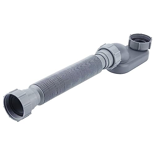 yilin Graues Badewannen-Duschablaufrohr, Flexibles P-Siphon, 1 1/2 , Flacher P-Siphon, Freistehender Badewannenablauf, 1 Stück yilin Graues Badewannen-Duschablaufrohr, Flexibles P-Siphon, 1 1/2 , Flacher P-Siphon, Freistehender Badewannenablauf, 1 Stück von yilin