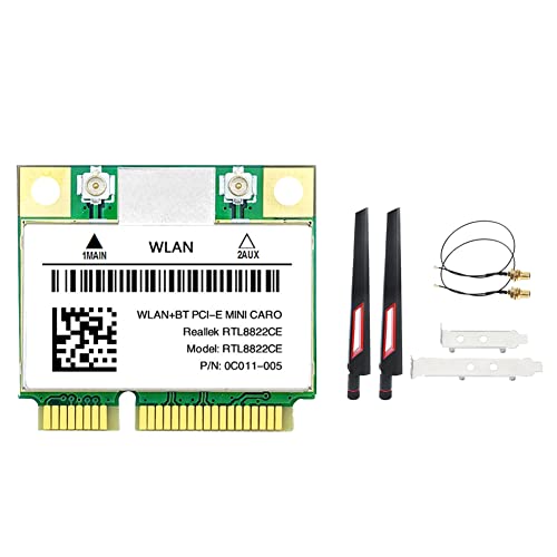 yilin RTL8822CE WiFi-Karte + Antennen-Set, 1200 Mbit/s 2,4 G + 5 GHz, 802.11 AC, Netzwerk-Mini-PCIe BT 5.0, unterstützt Laptop/PC/11 yilin RTL8822CE WiFi-Karte + Antennen-Set, 1200 Mbit/s 2,4 G + 5 GHz, 802.11 AC, Netzwerk-Mini-PCIe BT 5.0, unterstützt Laptop/PC/11 von yilin