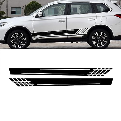 yinjieEUR Autoaufkleber für Mitsubishi Outlander Vinyl Film Deca,Tuning Auto Sticker für Karosserie, Dekorative Aufkleber für Motorhaube,Leicht Anzubringen Schutz und Styling für Ihr Fahrzeug,A-Black von yinjieEUR