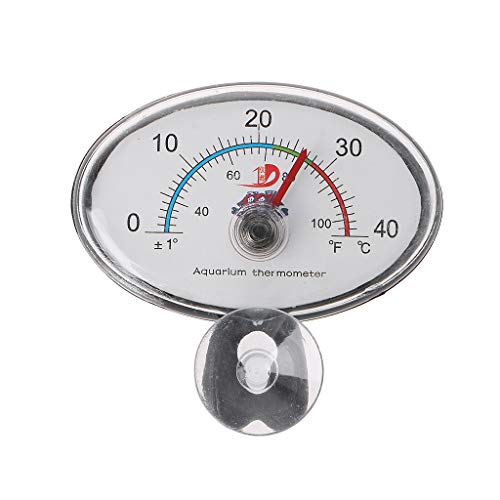 Yinuiousory Aquarium Thermometer Zeiger Aquarium Temperatur Vorwahlknopf Versenkbarer Saugnapf von yinuiousory