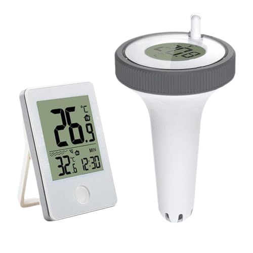 Pool Thermometer, Pool Temp Floater, Large Display with String Easy To Read, for Water Temperature with String - Swimming Pools, Spas, Hot Tubs, Ponds Pool Thermometer, Pool Temp Floater, Large Display with String Easy To Read, for Water Temperature with String - Swimming Pools, Spas, Hot Tubs, Ponds von yiokeo