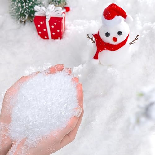 yisight Kunstschnee, 100g Dekoschnee, Glitzerschnee, Kunstschnee Pulver, Schnee Deko, Weiße fluffiger Schnee, für Weihnachten Party Weihnachtsbaum Deko von yisight