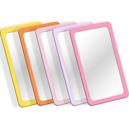 yisncka Kleine Spiegel für Kinder, unzerbrechlich, bruchsicher, 15,2 x 10,2 cm, runde Ecken, quadratisch, ungebrochen, Spiegel für Schule, Klassenzimmer, Badezimmer, DIY Handwerk (Süßigkeiten) von yisncka