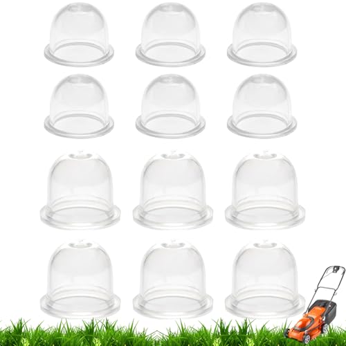 yivom 12 Stück Zündkapsel Primer Pumpe Birne Transparent, Primer Bulb Kit 22mm/19mm Kraftstoffpumpe Vergaser Primerkolbe für Rasenmäher, Rasentrimmer, Schneider, Gebläse von yivom