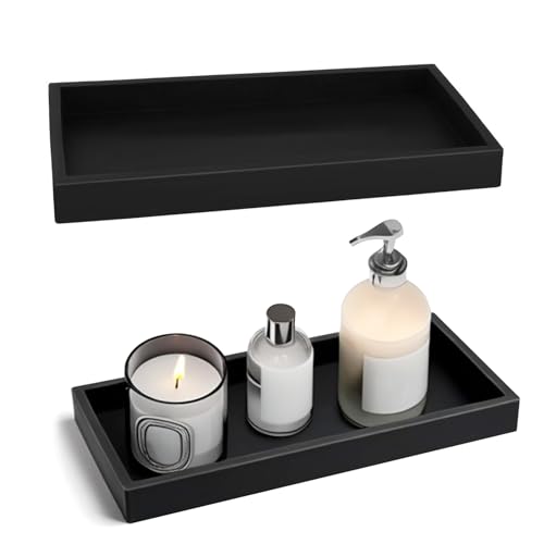 yivom 2er Set Badezimmer Tablett Schwarz 10x20cm Tablett Bad Silikon Tablett Bad Badezimmer Tablett Deko Tablett Schwarz Eckig für Badezimmer Deko Schminktablett yivom 2er Set Badezimmer Tablett Schwarz 10x20cm Tablett Bad Silikon Tablett Bad Badezimmer Tablett Deko Tablett Schwarz Eckig für Badezimmer Deko Schminktablett von yivom