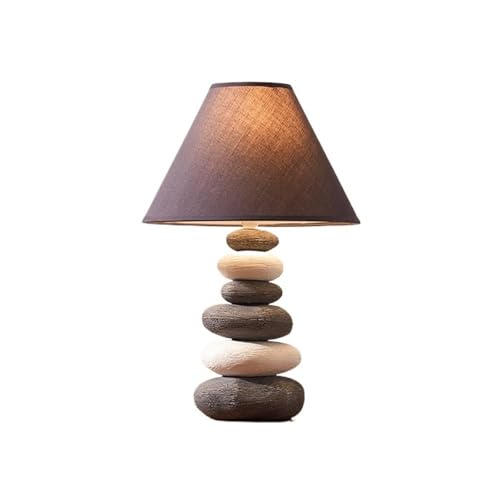 Nachttischlampen Schlafzimmer Nachttischlampe Keramik und Stoff Kreative warme Wohnzimmer Schlafzimmer Schreibtisch dekorative Ornamente Tischlampe(Groß) von yixinzi-2024