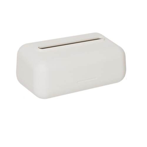 Taschentuchbox Taschentuchbox mit abgerundeten Ecken for den Heim-Desktop, integrierte Schubladenbox mit Federmechanismus Papierhalterboxen(Weiß) von yixinzi-2024