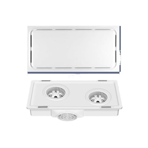 yixinzi-2024 Abluftventilator Ultradünner 9-cm-Ventilator mit Zwei Motoren, integrierte Decke, 30 x 60 cm, Abluftventilator for Küche und Bad, stark, leise Lüftungsventilatoren von yixinzi-2024