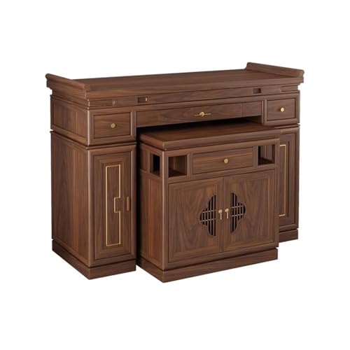 yixinzi-2024 Buddha-Altar Kombinationsschrank for Buddha-Schreine aus schwarzem Nussbaum im chinesischen Stil, Opferschrank for Zen-Meditation im Innenbereich Buddhistischer Tisch von yixinzi-2024
