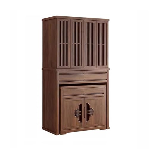 yixinzi-2024 Buddha-Altar Neuer kombinierter Buddha-Nischenschrank im chinesischen Stil, schwarzer Nussbaum mit Falttür, Weihrauch-Tributschrank Buddhistischer Tisch von yixinzi-2024