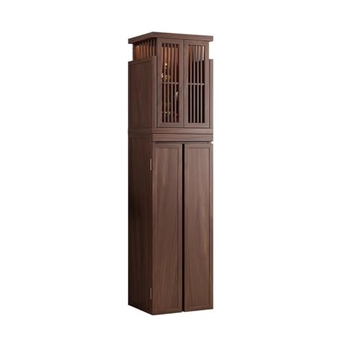 yixinzi-2024 Buddha-Altar Schwarzer Nussbaum mit Tür Buddha Nischenschrank, Indoor Wohnzimmer Reichtum Opferschrank Buddhistischer Tisch von yixinzi-2024