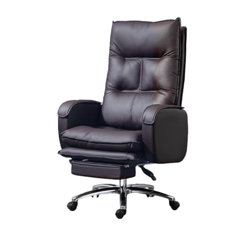 yixinzi-2024 Büro-Schreibtischstuhl Ergonomischer Bürostuhl mit Liegefunktion for Homeoffice, Gaming und Wohnheim, bequemer Chefsessel aus Leder Verstellbarer Bürostuhl von yixinzi-2024