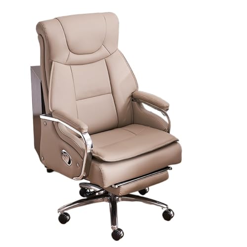 yixinzi-2024 Büro-Schreibtischstuhl Luxuriöser Bürostuhl aus Leder mit Massagefunktion und Liegefunktion for das Homeoffice von Führungskräften, bequemes langes Sitzen Verstellbarer Bürostuhl von yixinzi-2024