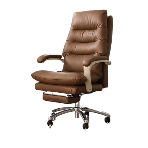 yixinzi-2024 Büro-Schreibtischstuhl Luxus Leder Bürostuhl Executive Home Comfort Liegestuhl Computer Schreibtischstuhl Verstellbarer Bürostuhl von yixinzi-2024