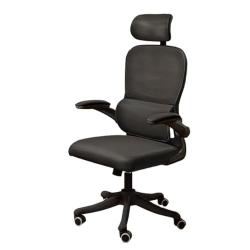 yixinzi-2024 Büro-Schreibtischstuhl Schreibtischstuhl mit ergonomischer Lordosenstütze, Kopfstütze und Armlehne, Bürostuhl for das Home-Office Verstellbarer Bürostuhl(Schwarz) von yixinzi-2024