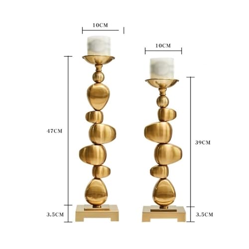 yixinzi-2024 Kerzenleuchter 2 Pcs Retro Aromatherapie Kerze Halter Moderne Licht Luxus Dekorative Ornamente Legierung Leuchter Deko Kerzenständer(Groß) von yixinzi-2024