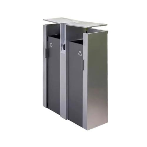 yixinzi-2024 Mülltonnen für den Außenbereich Kommerzieller Metall-Mülleimer, Doppelbox, Mülleimer for öffentliche Straßen im Freien von yixinzi-2024