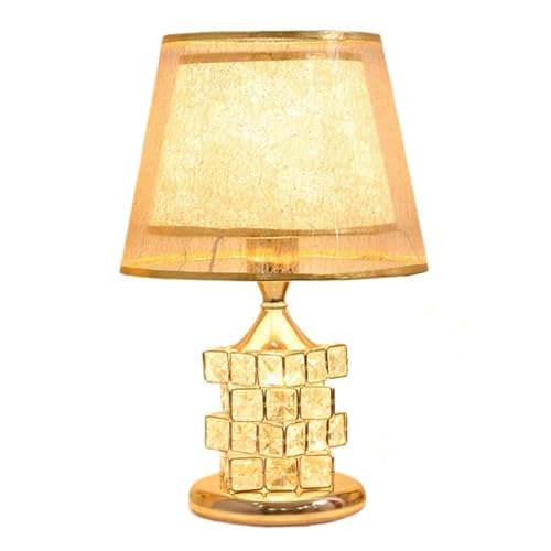 yixinzi-2024 Nachttischlampen Kristall Nachttischlampe Glas Stoff Gold Wohnzimmer Theke Schlafzimmer Tischlampe Moderne Elegante Dekoration Tischlampe von yixinzi-2024