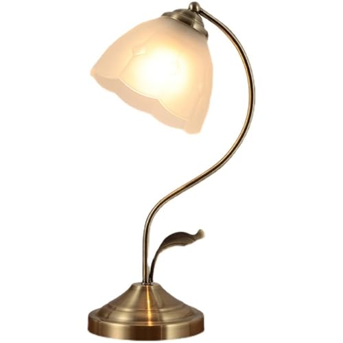 yixinzi-2024 Nachttischlampen Milchglas Nachttischlampe im europäischen Stil rustikal Wohnzimmer Schlafzimmer Schreibtisch Tischlampe Leselicht Tischlampe von yixinzi-2024