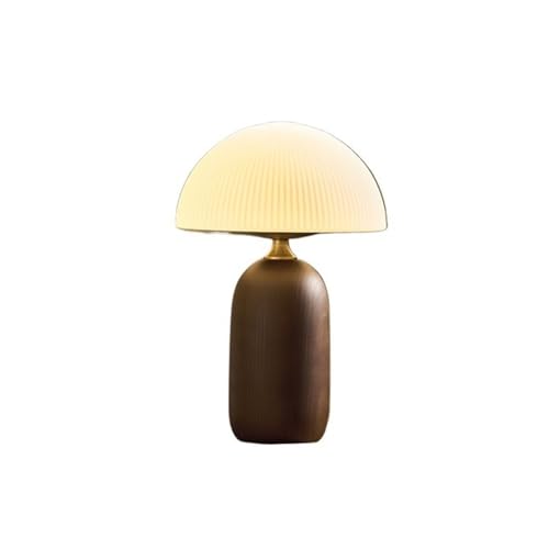 yixinzi-2024 Nachttischlampen Vintage Tischlampe Schlafzimmer Nachttischlampe Glas Holz Home Decoration Drei Farben wechselndes Licht Tischlampe von yixinzi-2024