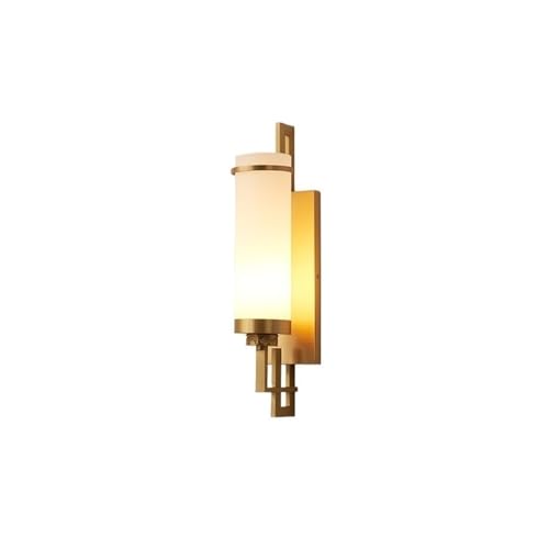 yixinzi-2024 Wandlampe Kupfer Wandleuchten Glas Lampenschirm Wohnzimmer Persönlichkeit Kreative Schlafzimmer Nachttischlampe(Gold) von yixinzi-2024