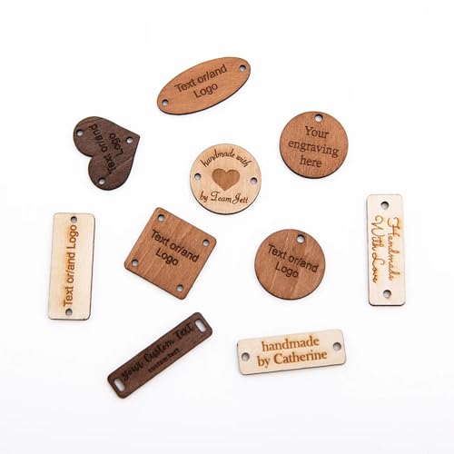 Handmade label zum annähen personalisiert,labels zum annähen personalisiert,handmade label zum annähen (Brown,50Pcs) von yky
