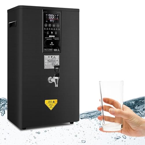 ylpddmm Heißwasserbereiter, elektrischer Warmwasserbereiter mit stufenweiser Erwärmung und LCD-Touchscreen, Heizung für Tee, Café, Restaurant, Zuhause, Büro, 2500 W,Black-60L von ylpddmm