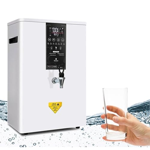ylpddmm Heißwasserbereiter, elektrischer Warmwasserbereiter mit stufenweiser Erwärmung und LCD-Touchscreen, Heizung für Tee, Café, Restaurant, Zuhause, Büro, 2500 W,White-50L von ylpddmm
