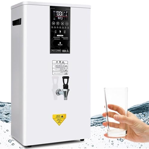 ylpddmm Heißwasserbereiter, elektrischer Warmwasserbereiter mit stufenweiser Erwärmung und LCD-Touchscreen, Heizung für Tee, Café, Restaurant, Zuhause, Büro, 2500 W,White-80L von ylpddmm