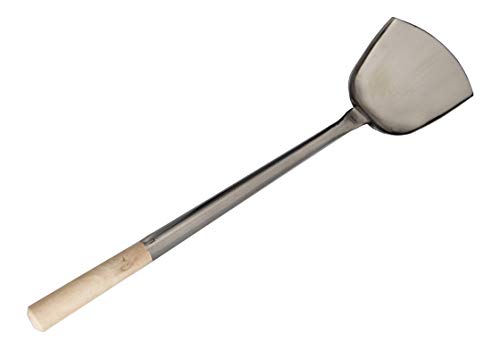 yoaxia ® - [ 47cm / L] Wok-Spatel mit Holzgriff • Wok Wender • Kelle flach • Pfannenwender von yoaxia Marke