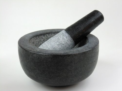 yoaxia ® - Stein Mörser mit Stößel [ Ø 13 cm Höhe 7 cm ] Gewürz Mörser von Yoaxia