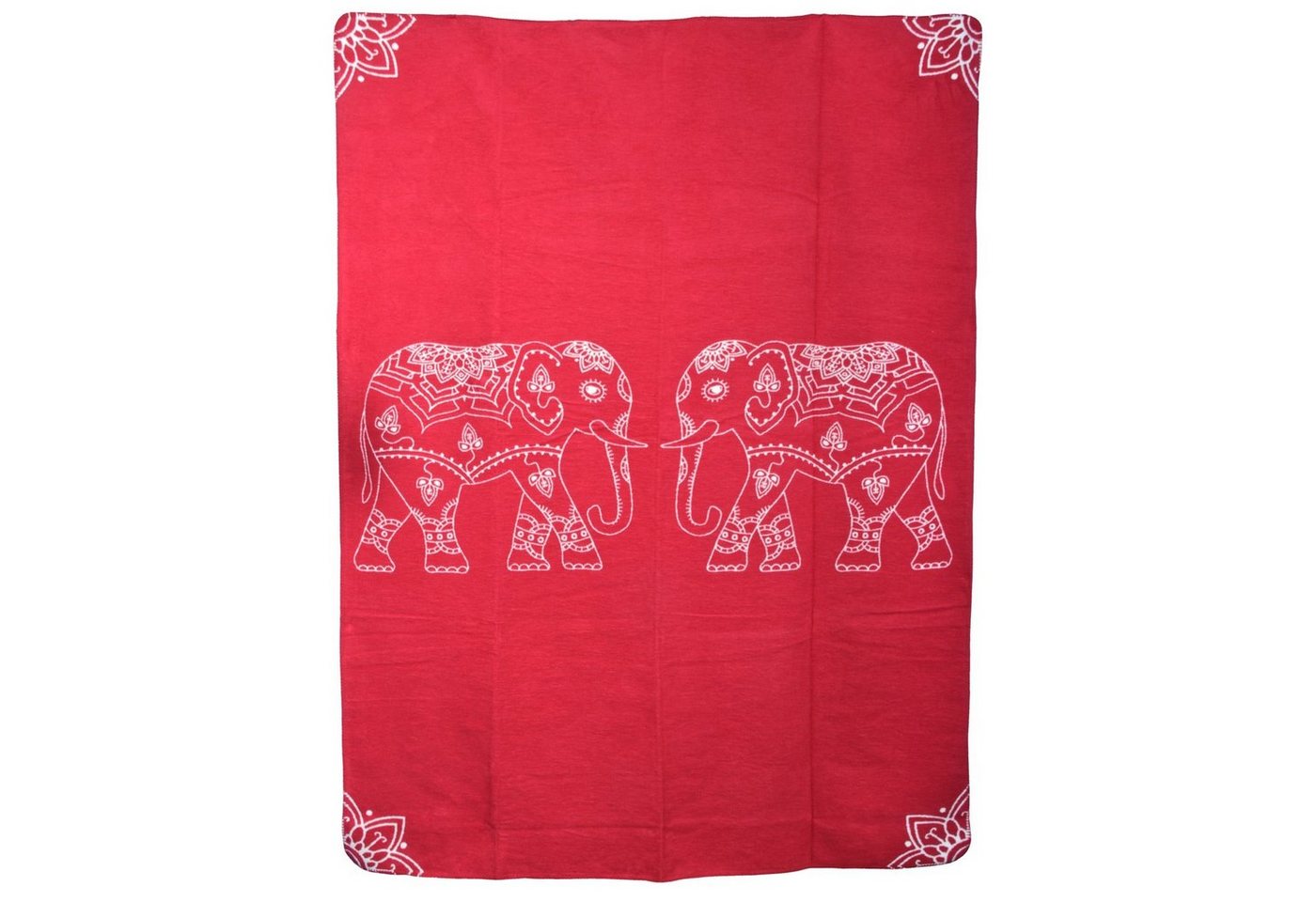 Wolldecke Yogadecke Elefanten 150 x 200 cm, yogabox, regional hergestellt von yogabox