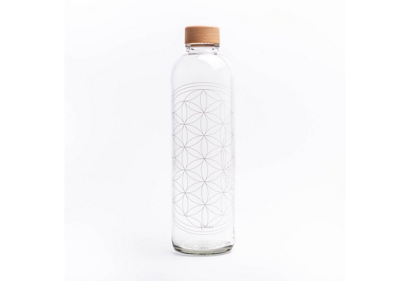 Trinkflasche CARRY 1 l FLOWER OF LIFE GLAS, Regional produziert von yogabox