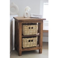 2.wahlbeistelltisch Rattan/Badschränkchen /Beistelltisch Mit Körben von yoliliving